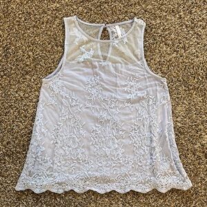 Sheer Lace Sleeveless Top